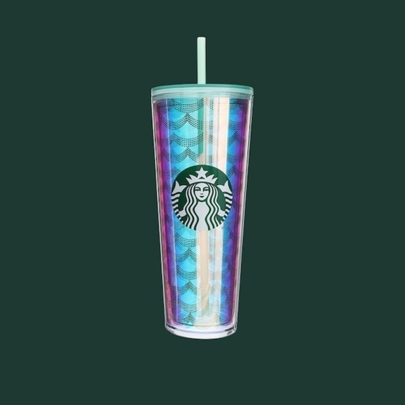 2019 Holiday Starbucks Mermaid Iridescent Scales/Reusable Cup Bundle Set of 2 - Picture 2 of 15